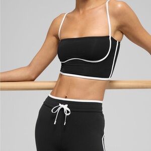 ALO Airbrush Streamlined Bra Tank - Black/White NEW